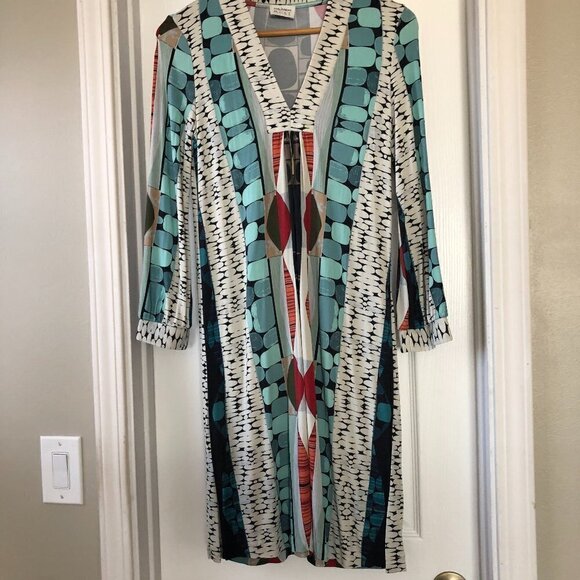 MALIPARMI Italy Printed Jersey Knit Dress size S - Picture 2 of 9